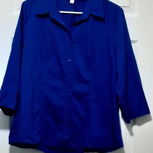 Fashion Bug Royal Blue Button-Down Shirt